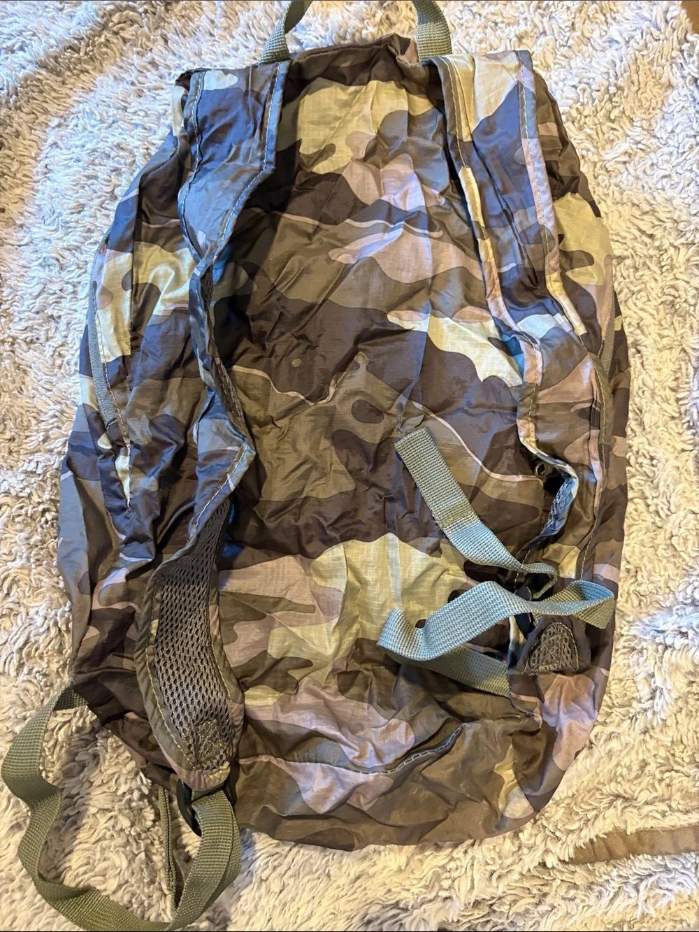 Oakley Packable Backpack Mens OS Camo Excellent Lightweight Ripstop Travel Bag